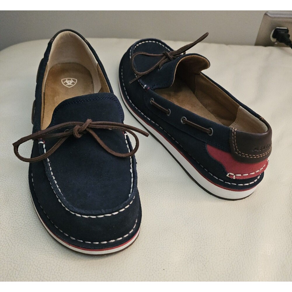 Ariat Cruiser Shorebound Slip On Shoes Womens 10B Team Navy Boat Shoes 10035819